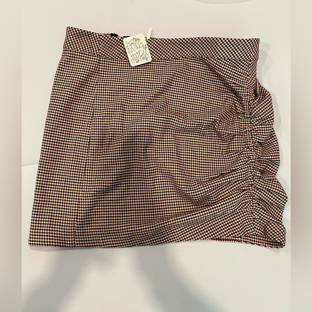 Free People Black and Brown Pencil Skirt